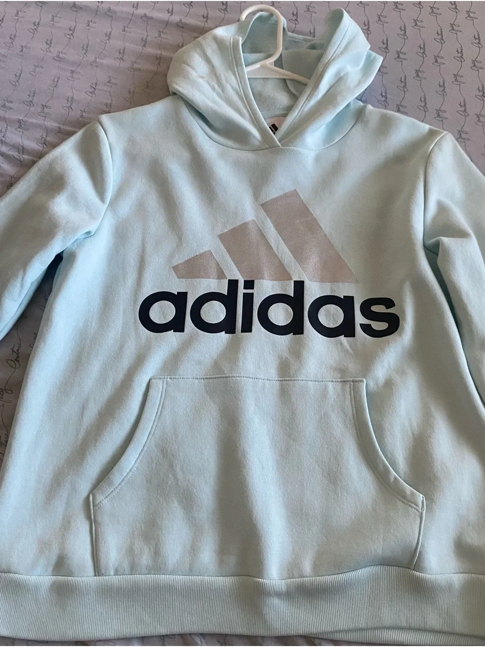 adidas Light Blue Pullover Hoodie with matching pants